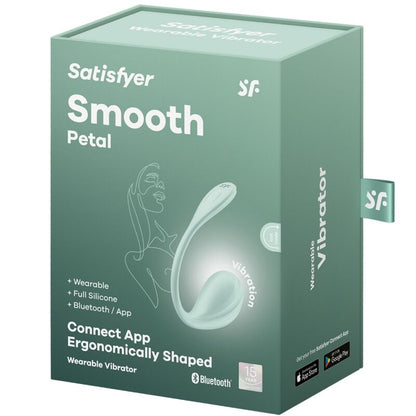 SATISFYER - ESTIMULADOR DEL PUNTO G CON APLICACIÓN GRATUITA SMOOTH PETAL VERDE MAR