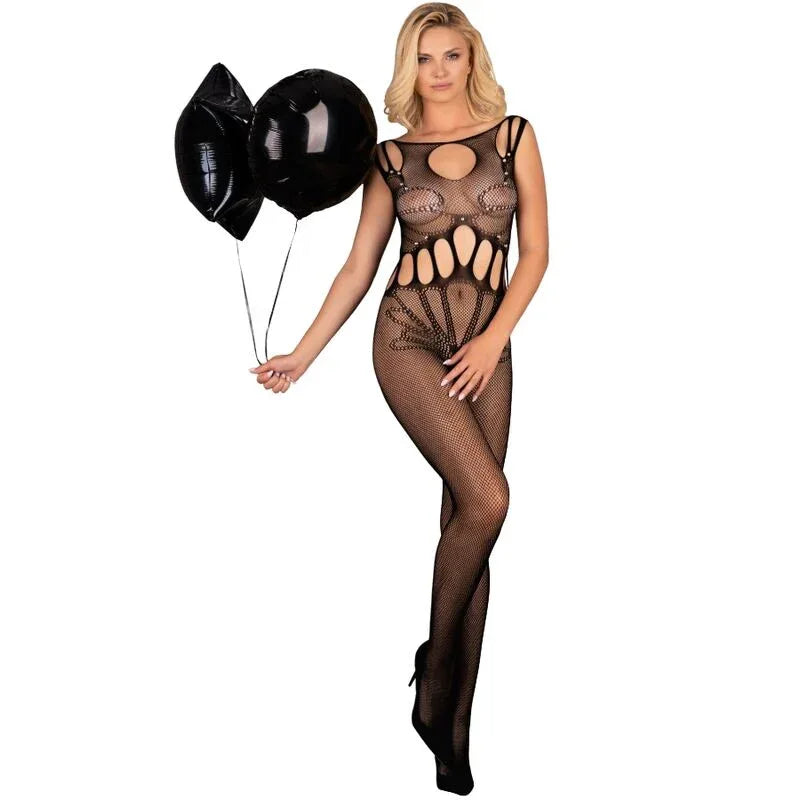 Livco Corsetti Fashion – Amahil Bodystocking sans Crotchless Noir taille Unique