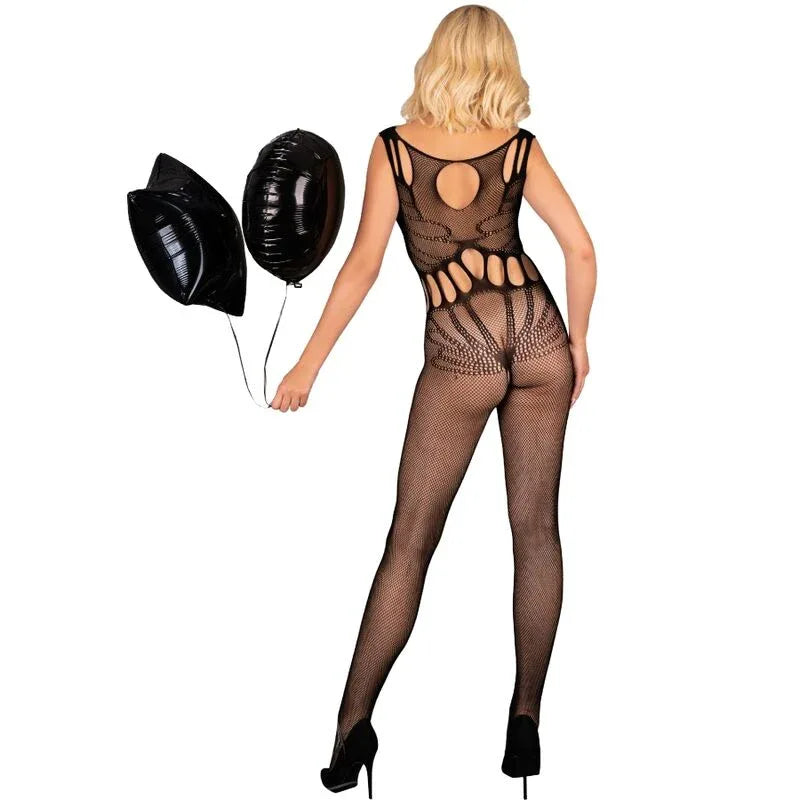 Livco Corsetti Fashion – Amahil Bodystocking sans Crotchless Noir taille Unique