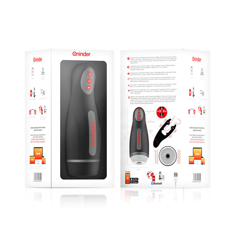 ONINDER - MASTURBADOR MASCULINO RECARGABLE DE 10 VELOCIDADES - APLICACIÓN GRATUITA
