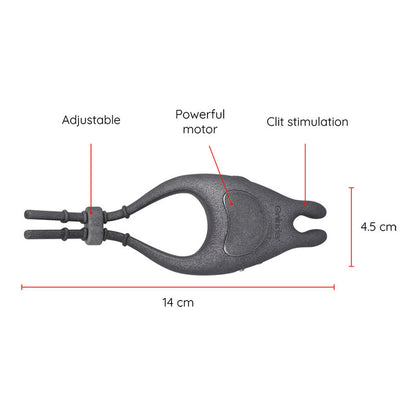 ONINDER - PAMPA ANILLO VIBRADOR RECARGABLE AJUSTABLE CON ESTIMULADOR DE CLÍTORIS DE 10 VELOCIDADES - APP GRATUITA