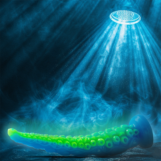 ÉPICO - SCYLLA DILDO PEQUEÑO FLUORESCENTE CON TENTÁCULOS FINOS