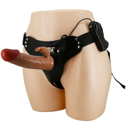 Pretty Love – Marion Harnais Slip Universel avec Dildo Vibrant 19 cm Marron