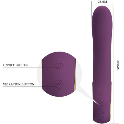 PRETTY LOVE - VIBRADOR RECARGABLE ETHAN MORADO