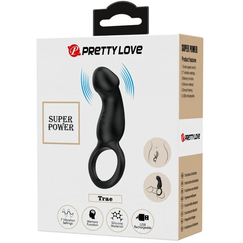 Pretty Love Anneau Anal et Vibrateur Warren Noir