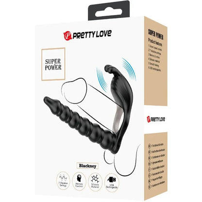 Pretty Love – Blackney Anneaux Pénis avec Plug Vibrateur