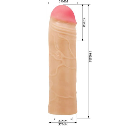 PRETTY LOVE - CADENA EXTENSORA DE PENE CUBIERTA CARNE