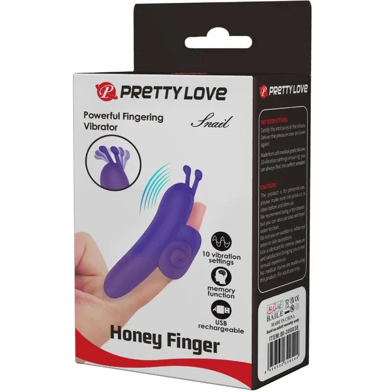 Pretty Love – Snail Puissant Stimulateur de Doigts Violet