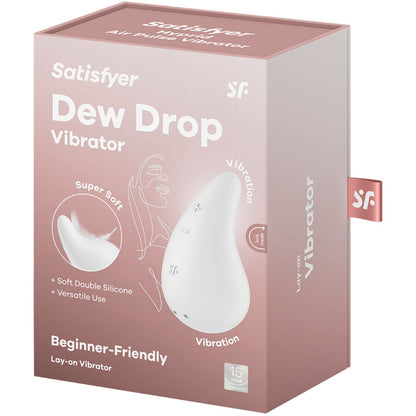 SATISFYER - VIBRATEUR DEW DROP LAY-ON BLEU