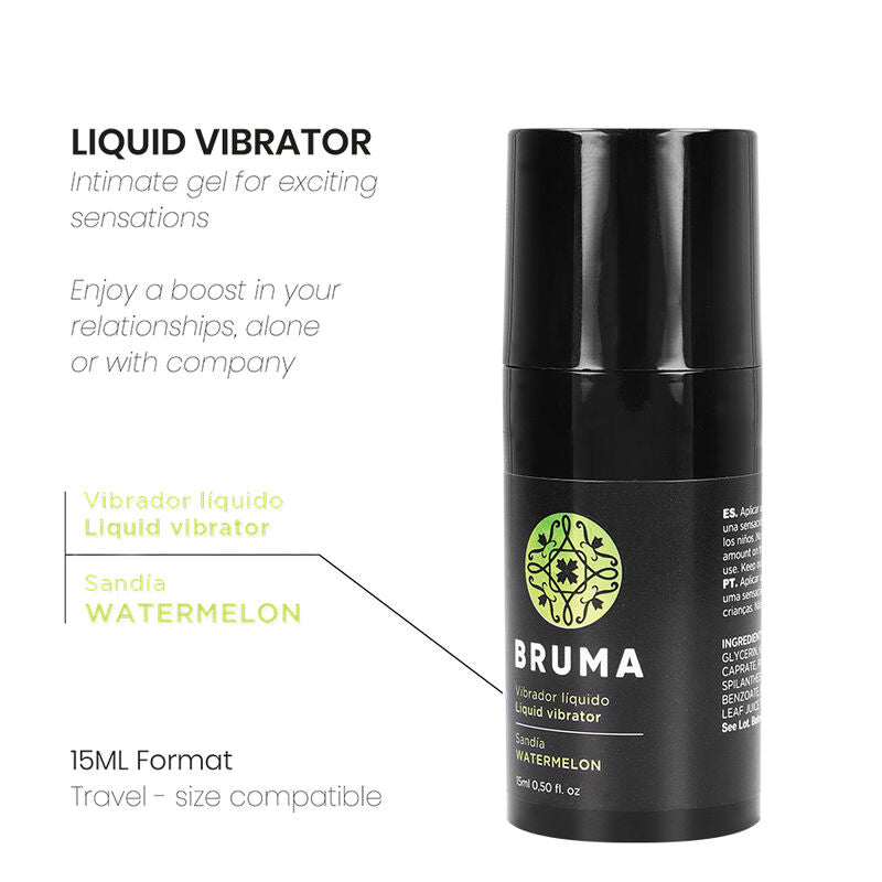 Vibrateur liquide ultra glissant pastèque 15 ml – Bruma