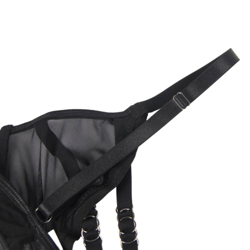 SUBBLIME - CONJUNTO DE DOS PIEZAS DE SUJETADOR Y BANDAS TRANSPARENTES S/M