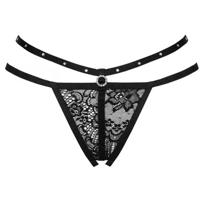 Livco Corsetti Fashion String Nomade Sans Crotchless Noir