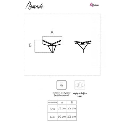 Livco Corsetti Fashion String Nomade Sans Crotchless Noir