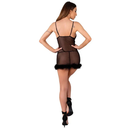 Livco Corsetti Fashion Ensemble Zerunam Babydoll + String Noir