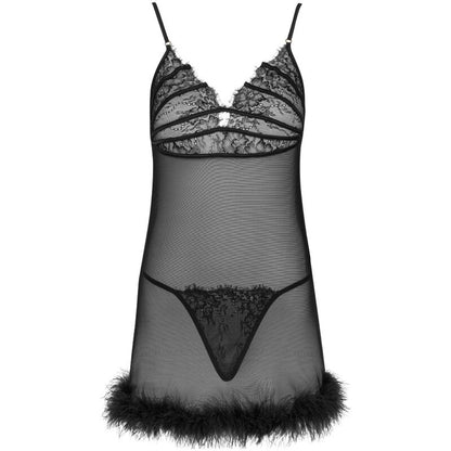 LIVCO CORSETTI FASHION - CONJUNTO ZERUNAM BABYDOLL + TANGA NEGRA