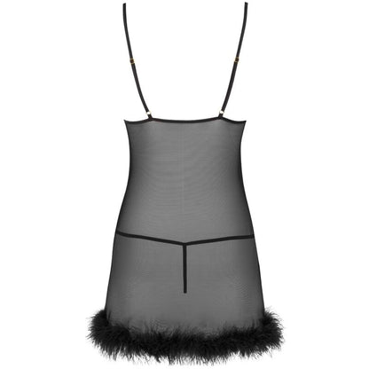 LIVCO CORSETTI FASHION - CONJUNTO ZERUNAM BABYDOLL + TANGA NEGRA