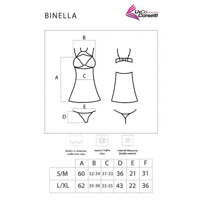 Livco Corsetti Fashion Ensemble Binella Babydoll + Thong Noir