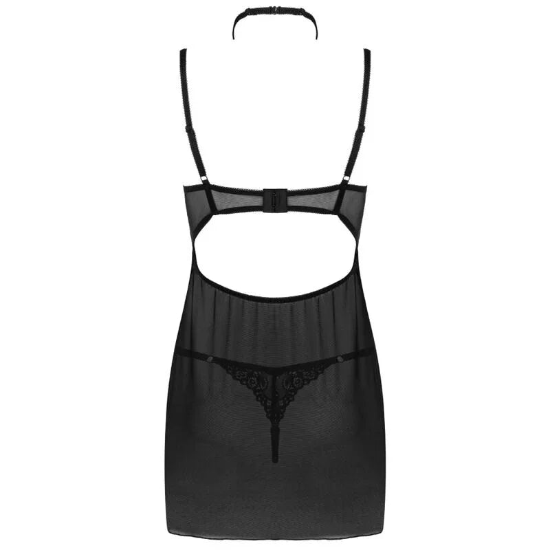 Livco Corsetti Fashion Ensemble Binella Babydoll + Thong Noir