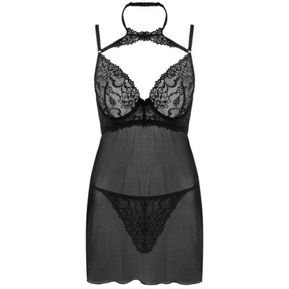 Livco Corsetti Fashion Ensemble Binella Babydoll + Thong Noir