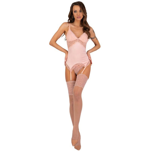 LIVCO CORSETTI FASHION - PERSINNE PEACH SET CORSET + PANTY + MEDIA