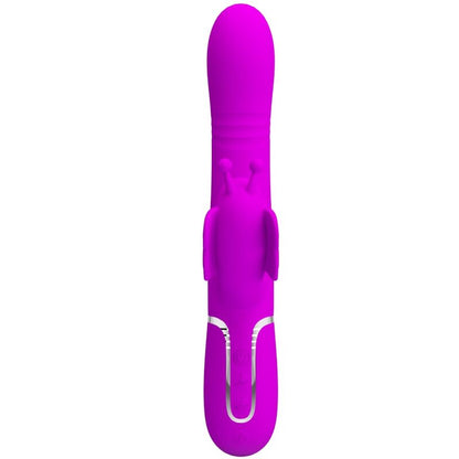 PRETTY LOVE - VIBRADOR CONEJO MULTIFUNCIONAL 4 EN 1 MARIPOSA FUCSIA