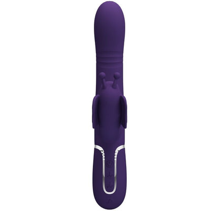 PRETTY LOVE - VIBRADOR CONEJO MULTIFUNCIONAL 4 EN 1 MARIPOSA MORADA