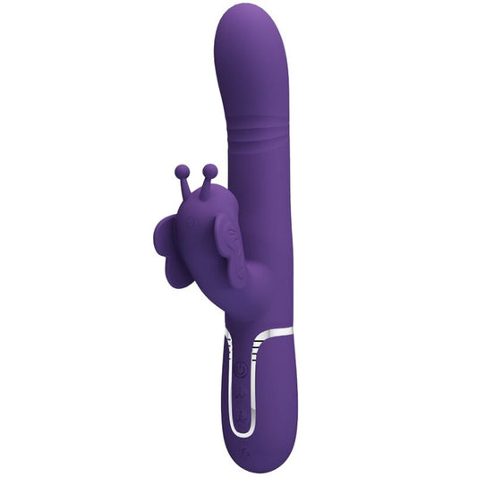 PRETTY LOVE - VIBRATEUR MULTIFONCTION LAPIN 4 IN 1 PAPILLON VIOLET