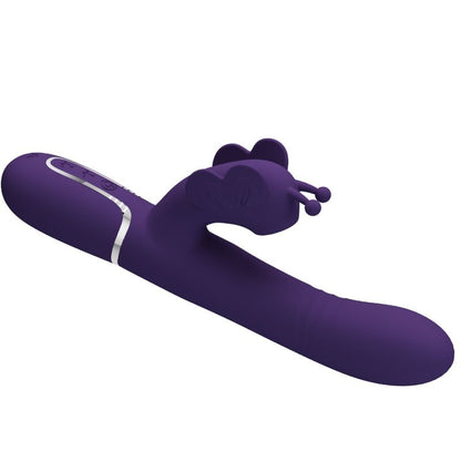 PRETTY LOVE - VIBRADOR CONEJO MULTIFUNCIONAL 4 EN 1 MARIPOSA MORADA