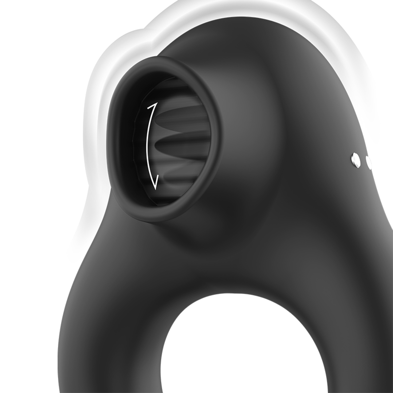 Anneau vibrateur en silicone 3 moteurs rechargeable noir - doré – Armony
