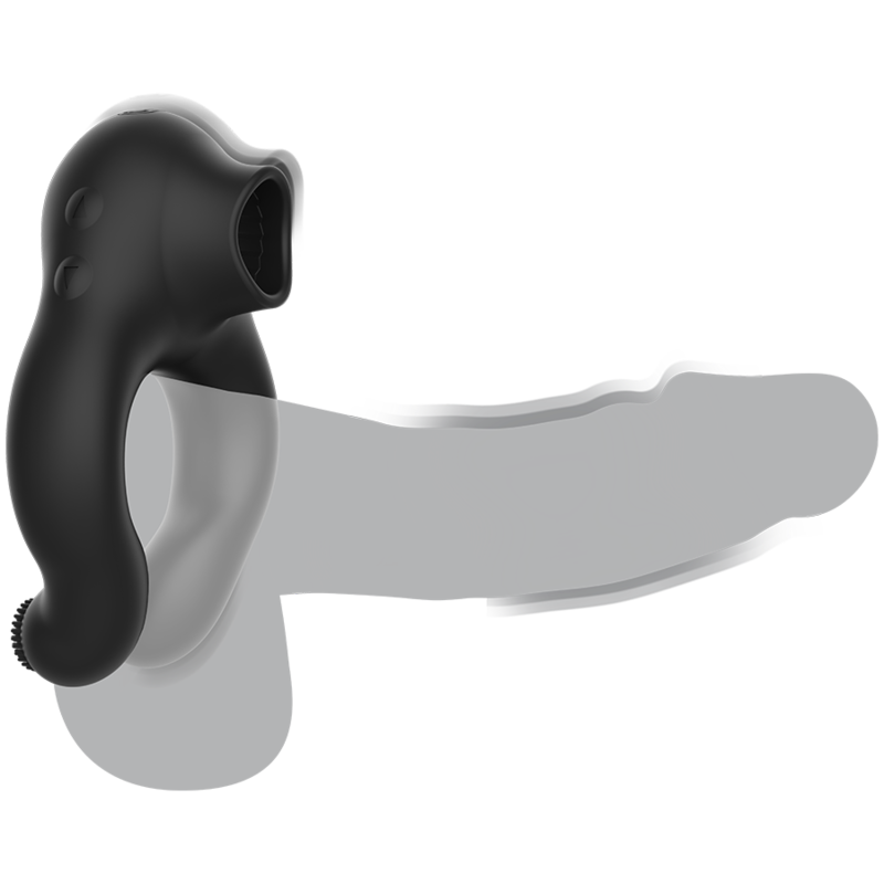 Anneau vibrateur en silicone 3 moteurs rechargeable noir - doré – Armony