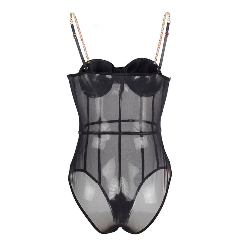 SUBBLIME - BODY NEGRO CON CORREAS DE CADENA L/XL