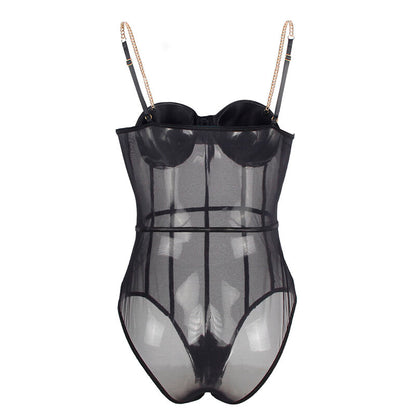 SUBBLIME - BODY NEGRO CON CORREAS DE CADENA L/XL