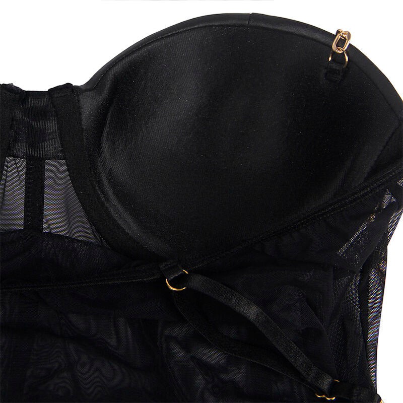 SUBBLIME - BODY NEGRO CON CORREAS DE CADENA L/XL