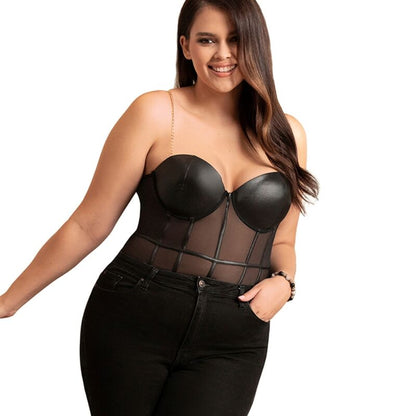 SUBBLIME - BODY NEGRO CON CORREAS DE CADENA L/XL