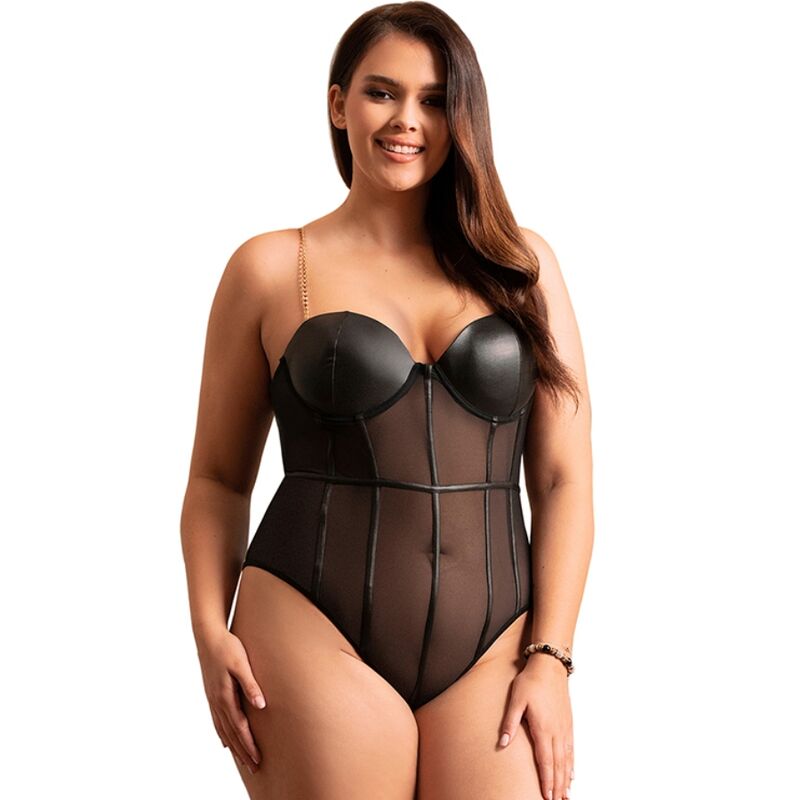 SUBBLIME - BODY NEGRO CON CORREAS DE CADENA L/XL