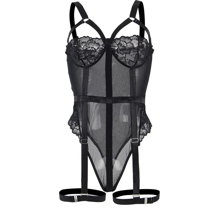 Subblime Teddy avec Jarretière Détail Poitrine Noir L/XL