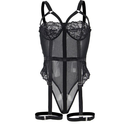 Subblime Teddy avec Jarretière Détail Poitrine Noir L/XL