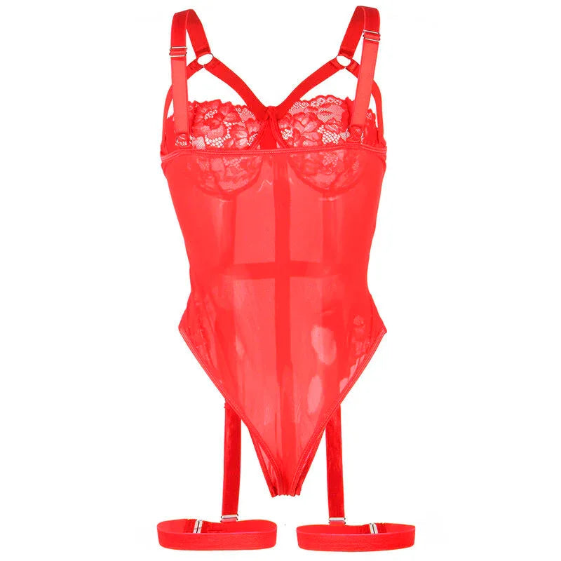 Subblime Teddy avec Jarretière Détail Poitrine Rouge L/XL