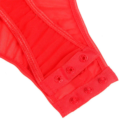 Subblime Teddy avec Jarretière Détail Poitrine Rouge L/XL