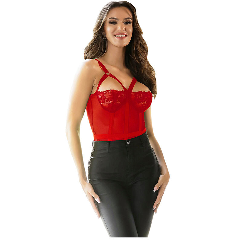 SUBBLIME - TEDDY CON LIGA DETALLE EN EL PECHO ROJO L/XL
