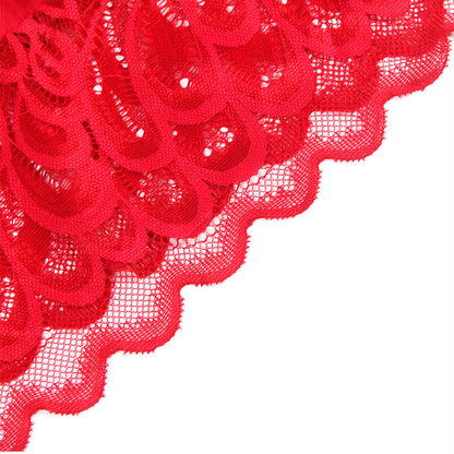 SUBBLIME - BABYDOLL DE SATÉN CON ENCAJE ROJO L/XL