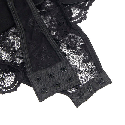 SUBBLIME - TEDDY CON LIGA CON DETALLE DE ENCAJE Y BANDAS NEGRO L/XL