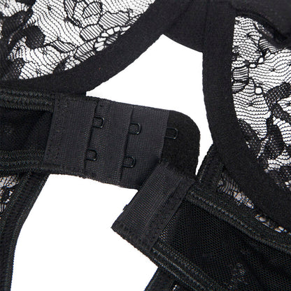 SUBBLIME - TEDDY CON LIGA CON DETALLE DE ENCAJE Y BANDAS NEGRO L/XL