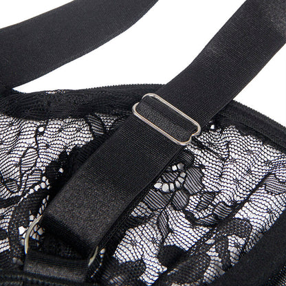 SUBBLIME - TEDDY CON LIGA CON DETALLE DE ENCAJE Y BANDAS NEGRO L/XL