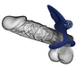 PRETTY LOVE - MAT DOUBLE ANNEAU AVEC VIBRATION &amp; STIMULATEUR BLEU