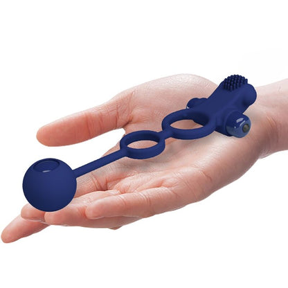 PRETTY LOVE - ANILLO VIBRADOR DOBLE REMINGTON CON TAPÓN AZUL