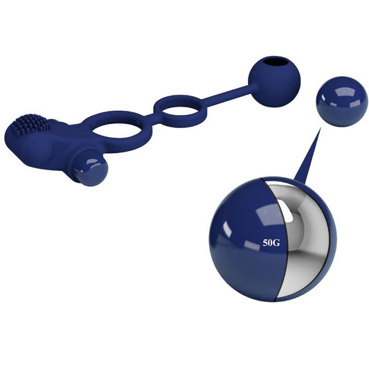 PRETTY LOVE - ANILLO VIBRADOR DOBLE REMINGTON CON TAPÓN AZUL