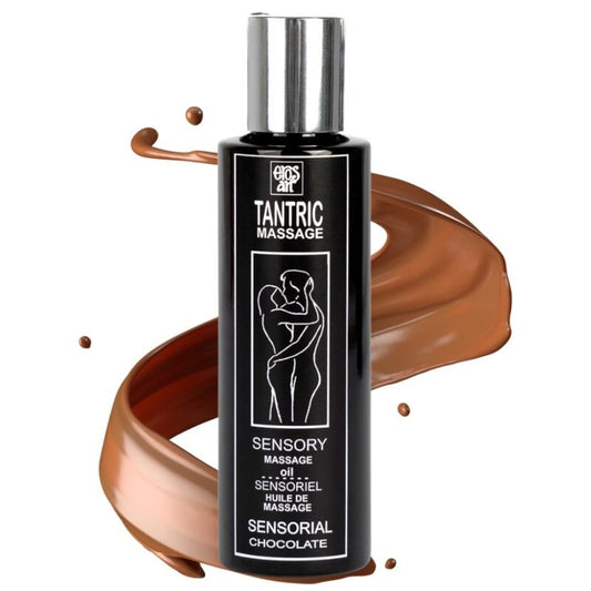 EROS-ART - ACEITE DE MASAJE TÁNTRICO NATURAL Y AFRODISÍACO CON CHOCOLATE 100 ML