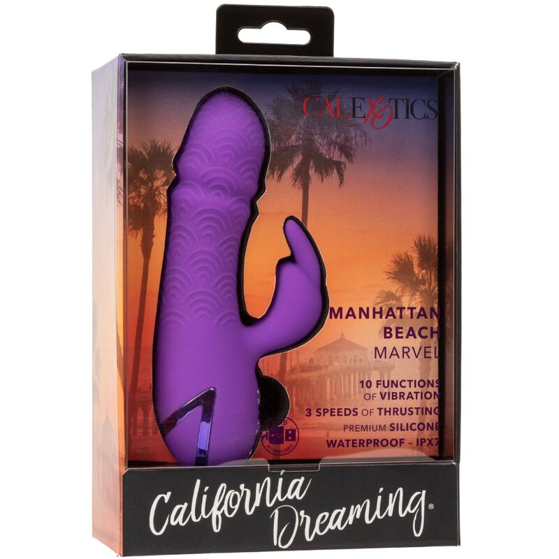 CALEXOTICS - VIBRADOR MANHATTAN BEACH MARVEL PURPLE RABBIT DE CALIFORNIA DREAMING
