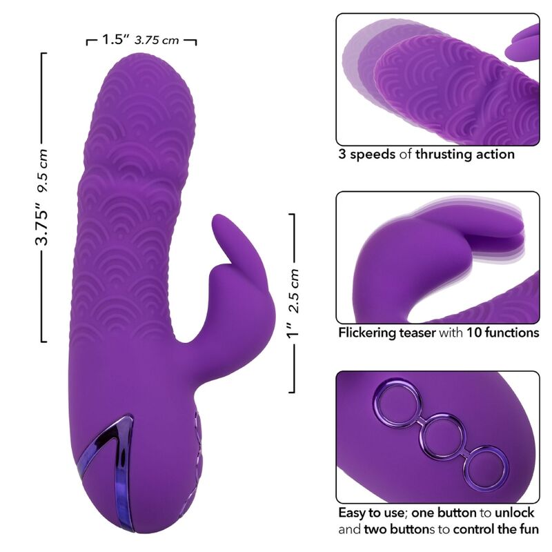 CALEXOTICS - VIBRADOR MANHATTAN BEACH MARVEL PURPLE RABBIT DE CALIFORNIA DREAMING